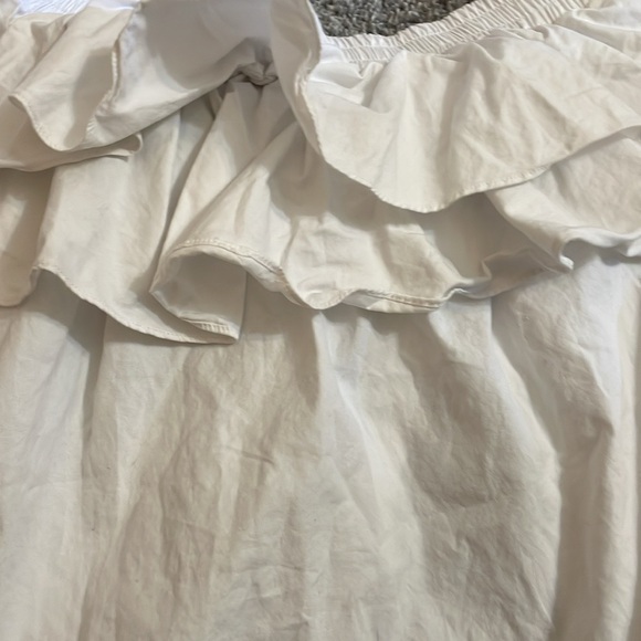 Petersyn White Off-Shoulder Ruffle Skye Blouse XS - Picture 6 of 7